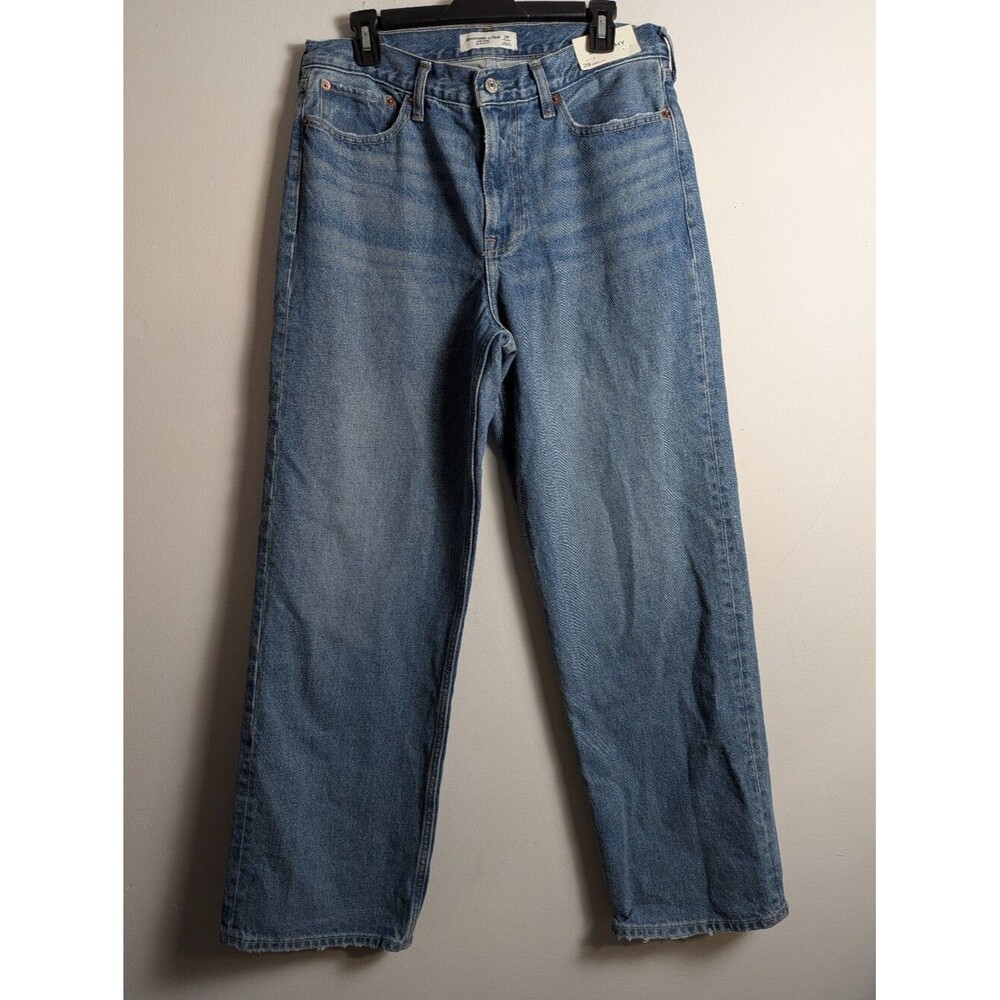 Abercrombie & Fitch mid rise slouchy jeans straight Leg Sz 29 New